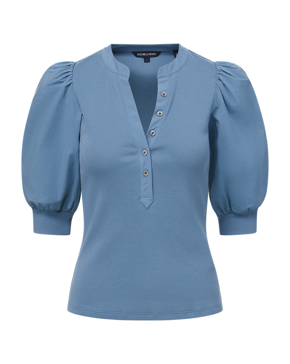 CORALEE PUFF-SLEEVE TEE - 1