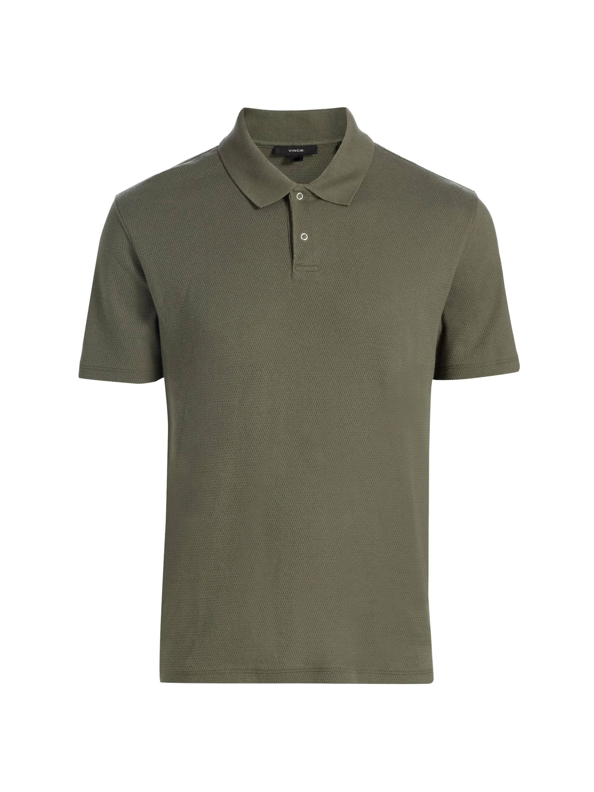 Men's Mesh Knit Snap Polo Shirt - Coulter Green - 1