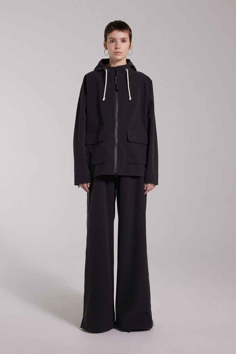 Sandviken Matte Zip Raincoat Black 4