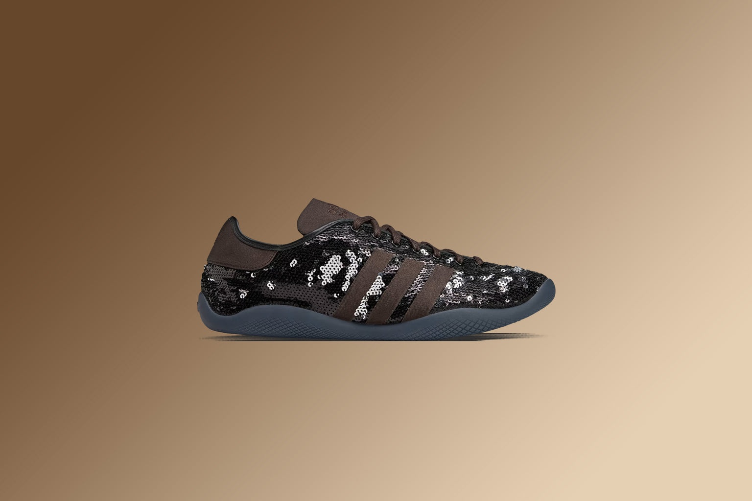 ADIDAS ORIGINALS X WALES BONNER KARINTHA SEQUIN - CORE BLACK/SILVER METALLIC/DARK BROWN - 5