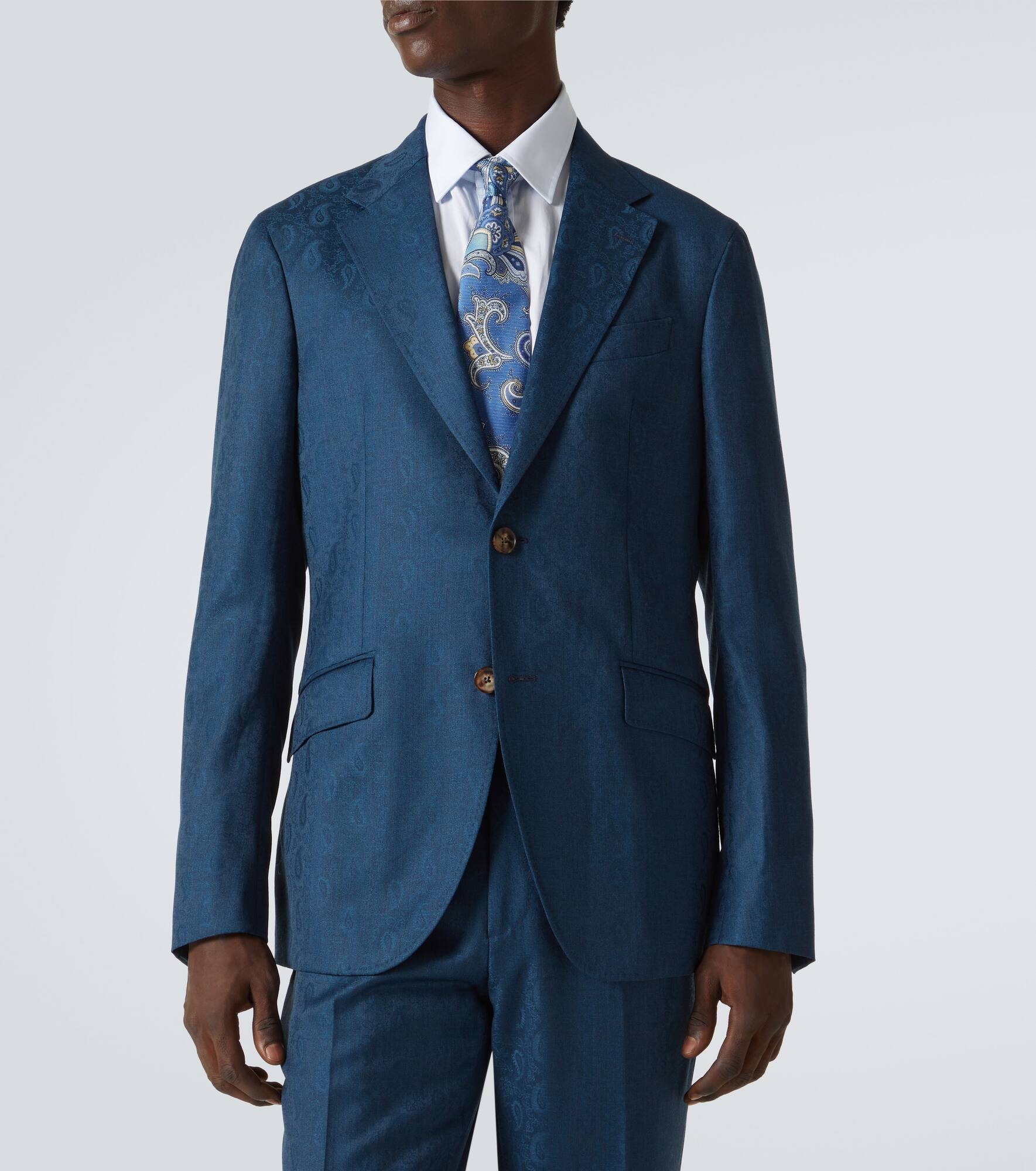 Roma paisley silk suit - 4