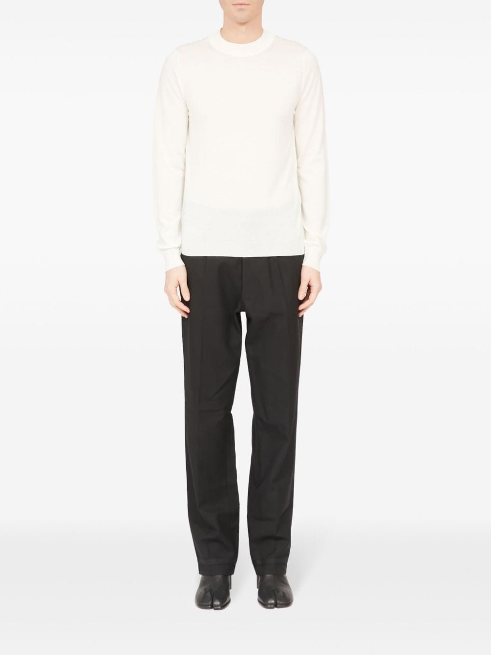 ribbed-edge wool sweater - 2
