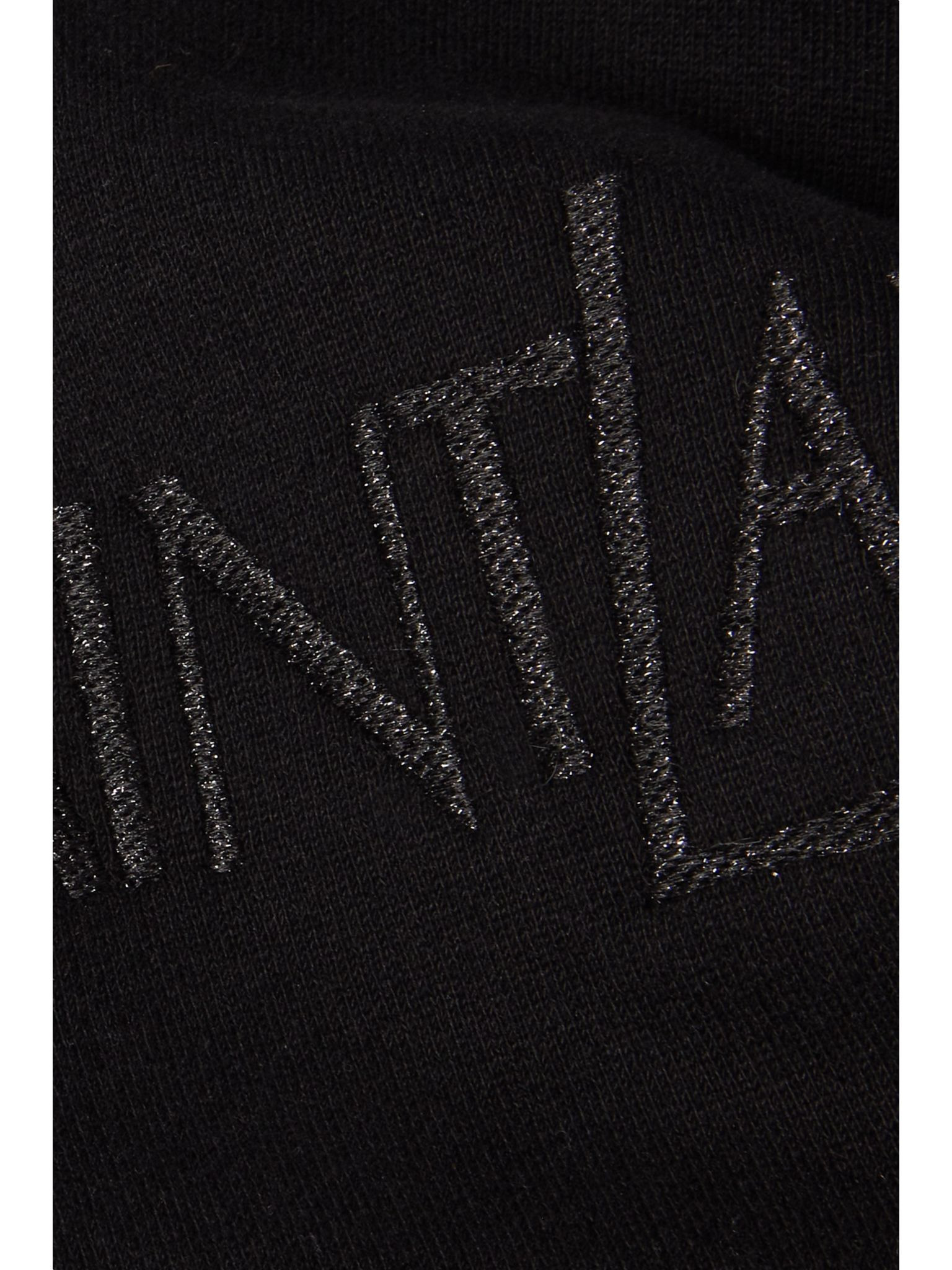 Embroidered cotton-jersey sweatshirt Black - 5