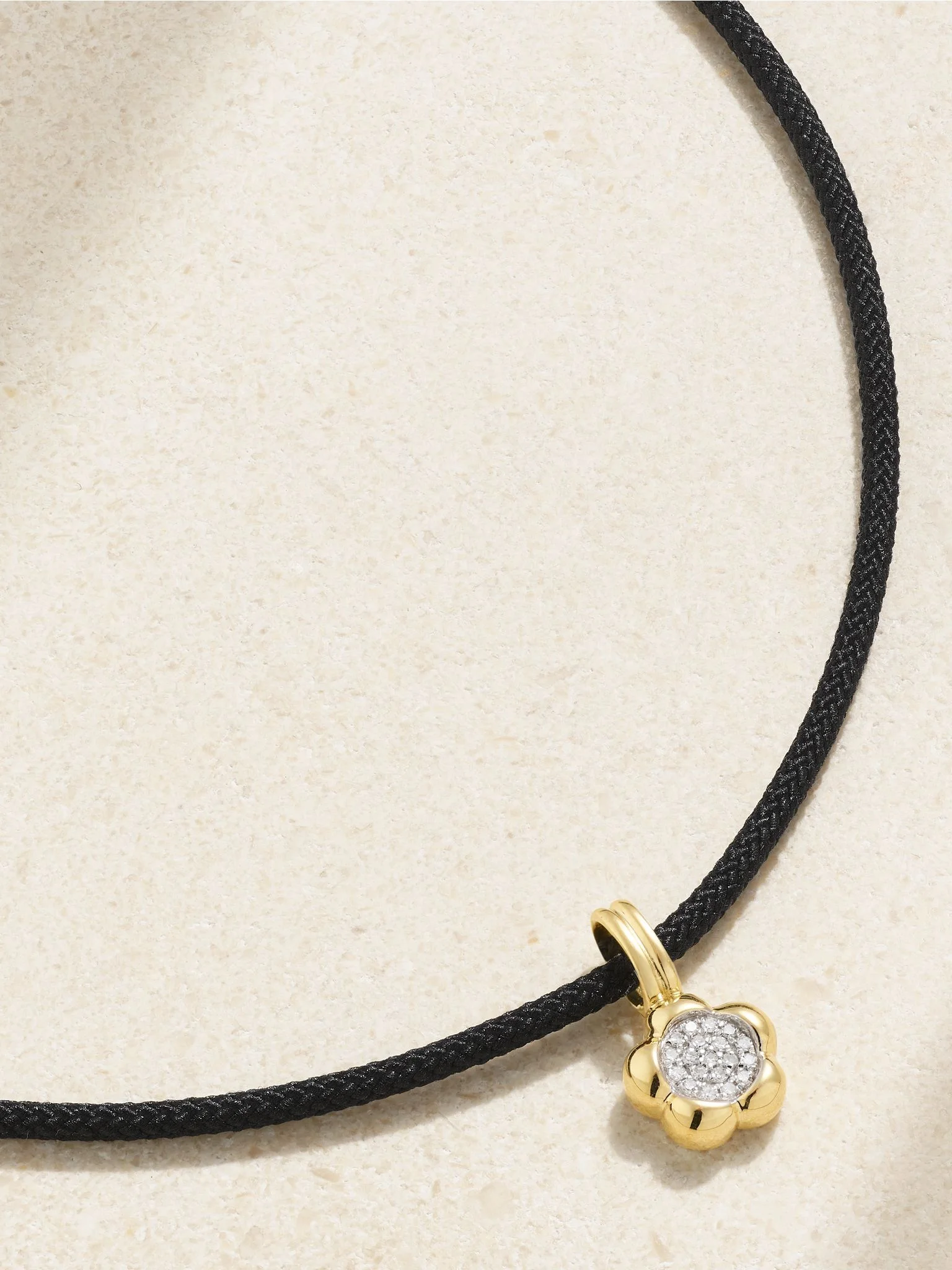 Crosby 10-karat gold, cord and diamond choker Gold - 1