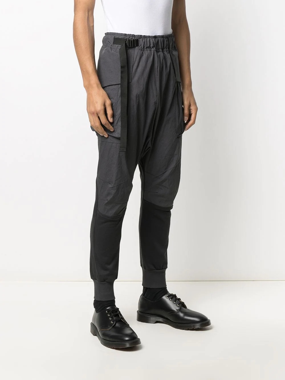 panelled cotton track pants - 3