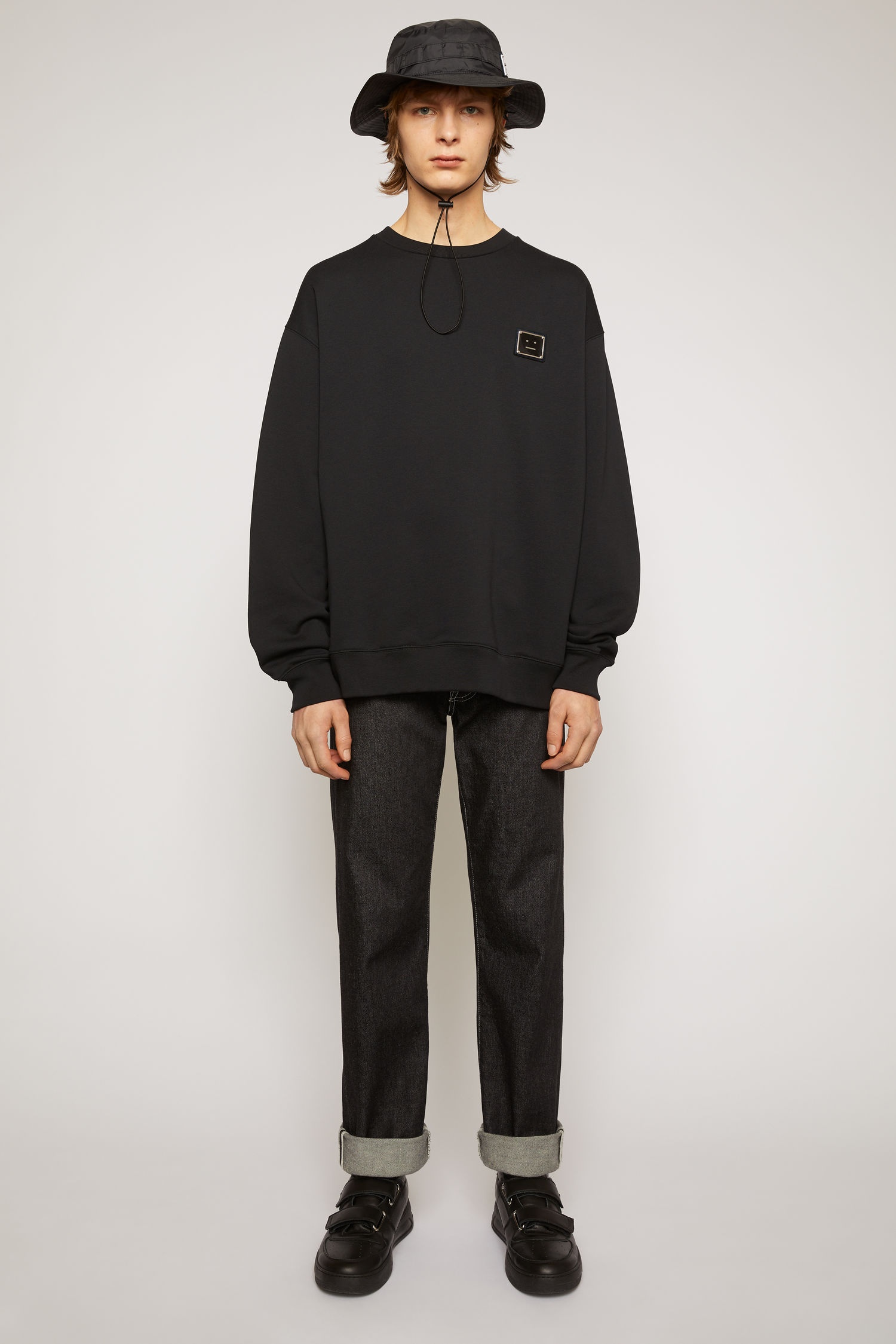 Oversized logo plaque sweatshirt black - 2