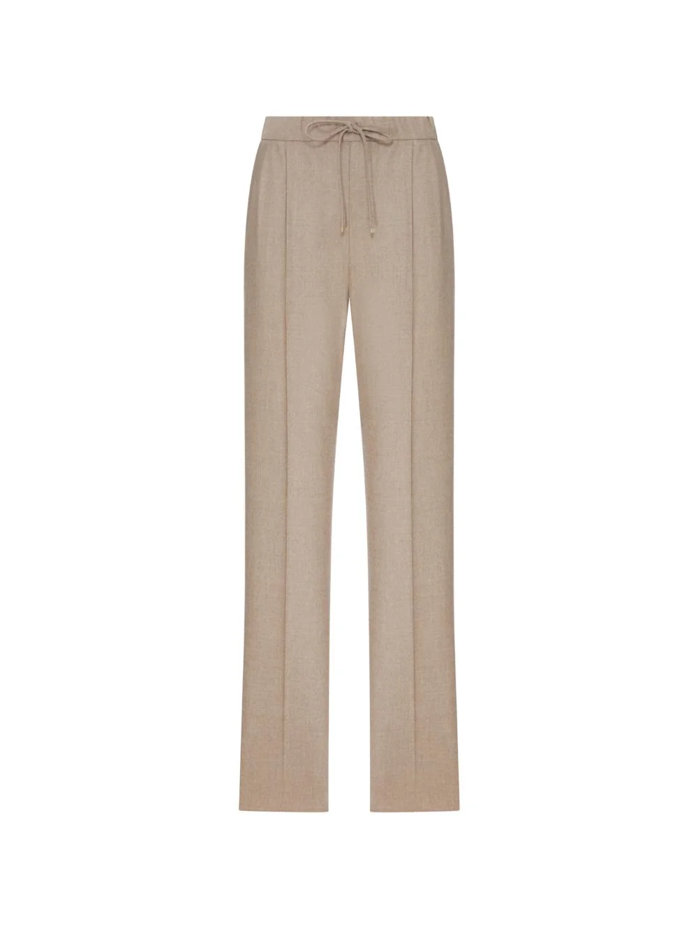drawstring pressed-crease trousers - 1