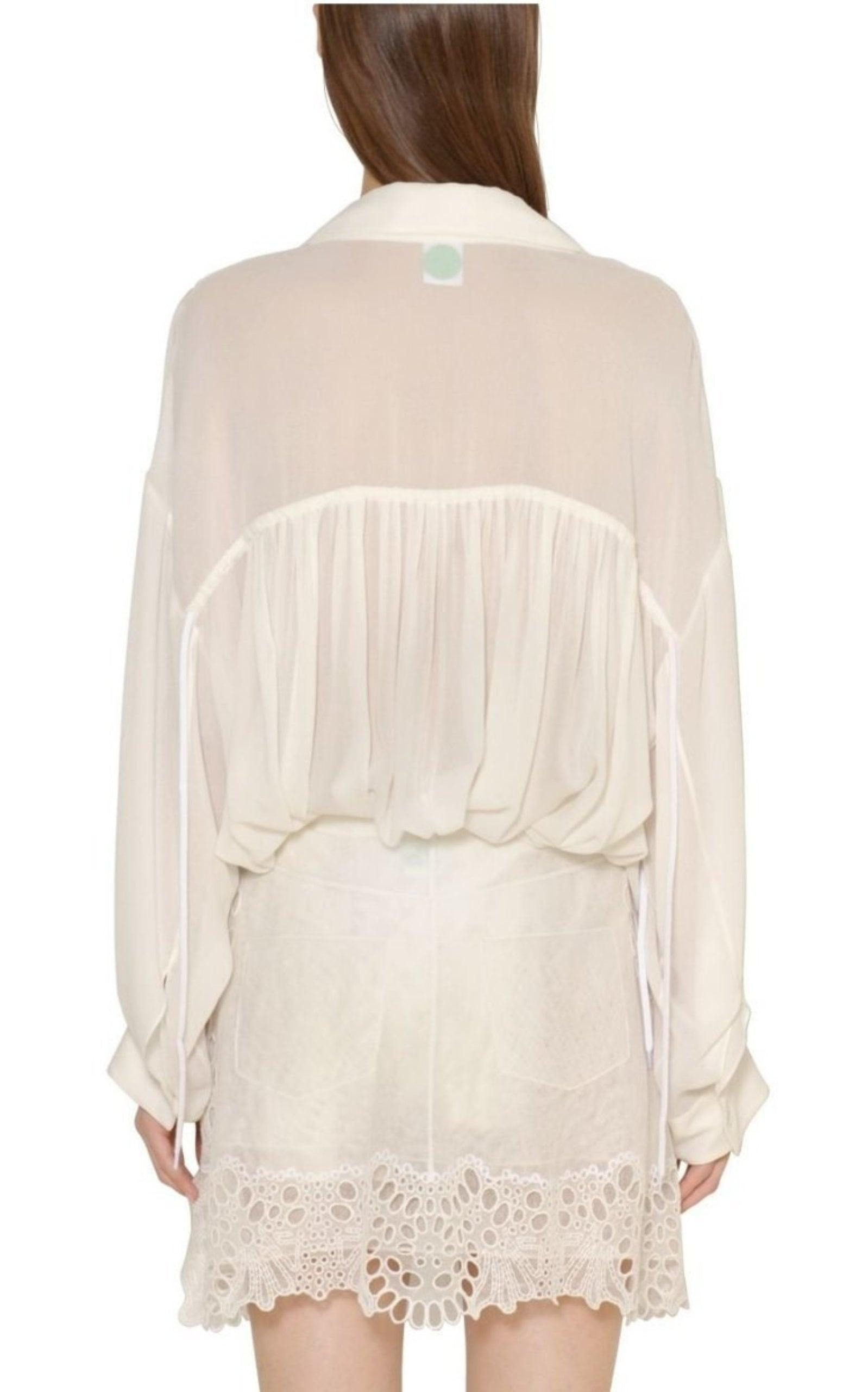 Oversize fine Crepe Shirt - 4