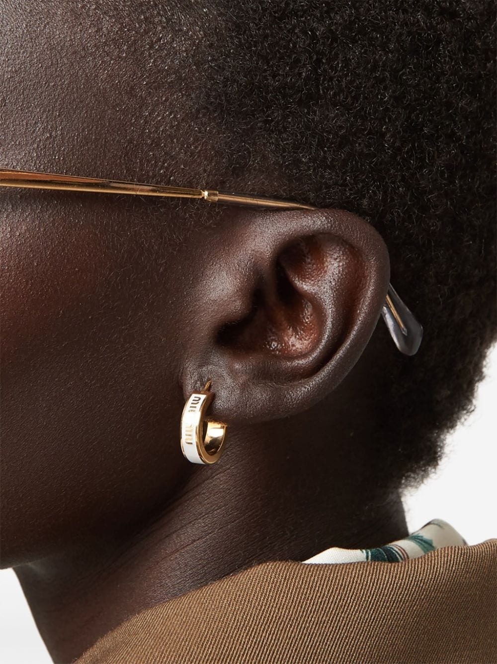 enamel hoop earrings - 4