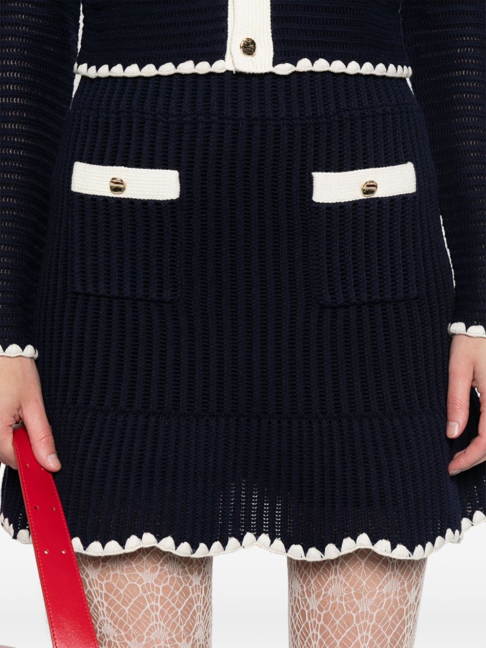 crochet-knit mini skirt - 5