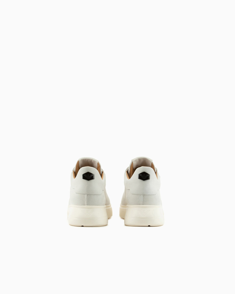 EMPORIO ARMANI Nubuck sneakers with knurled soles outlook