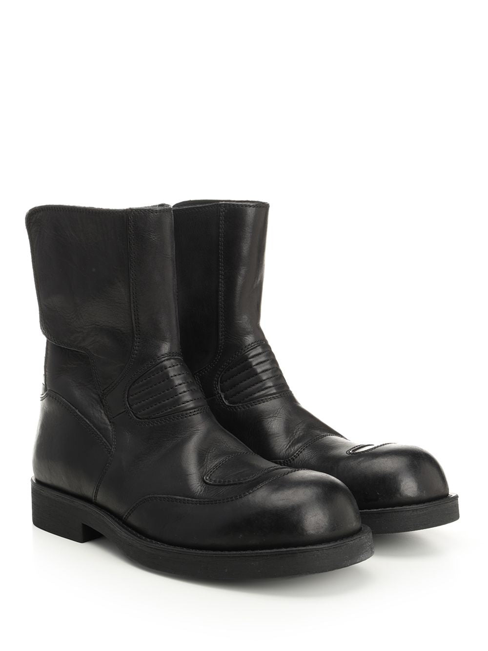Leather Ankle Boots Black - 2