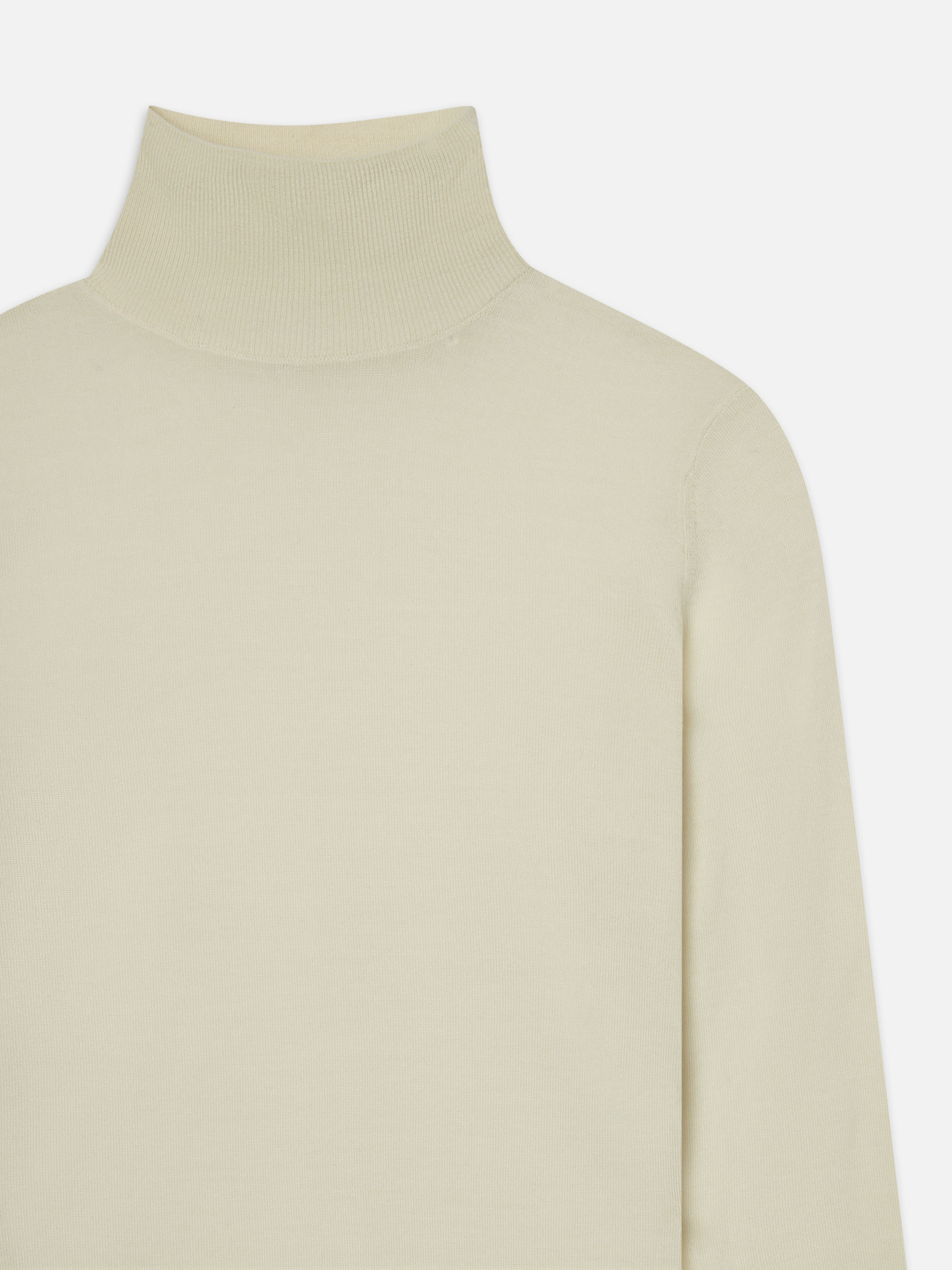 Slim Turtleneck in Cream - 2