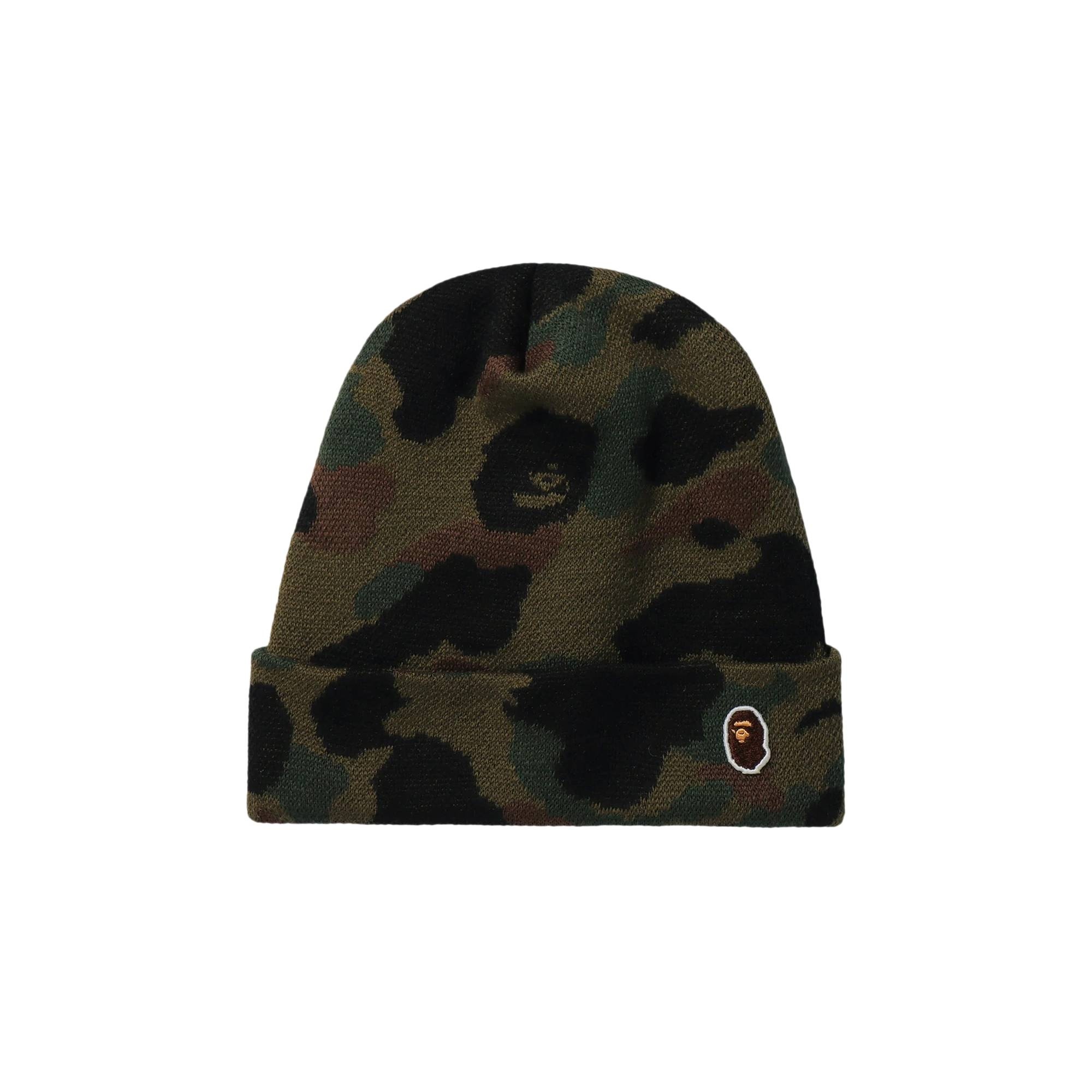 BAPE 1st Camo Knit Hat 'Green' - 1