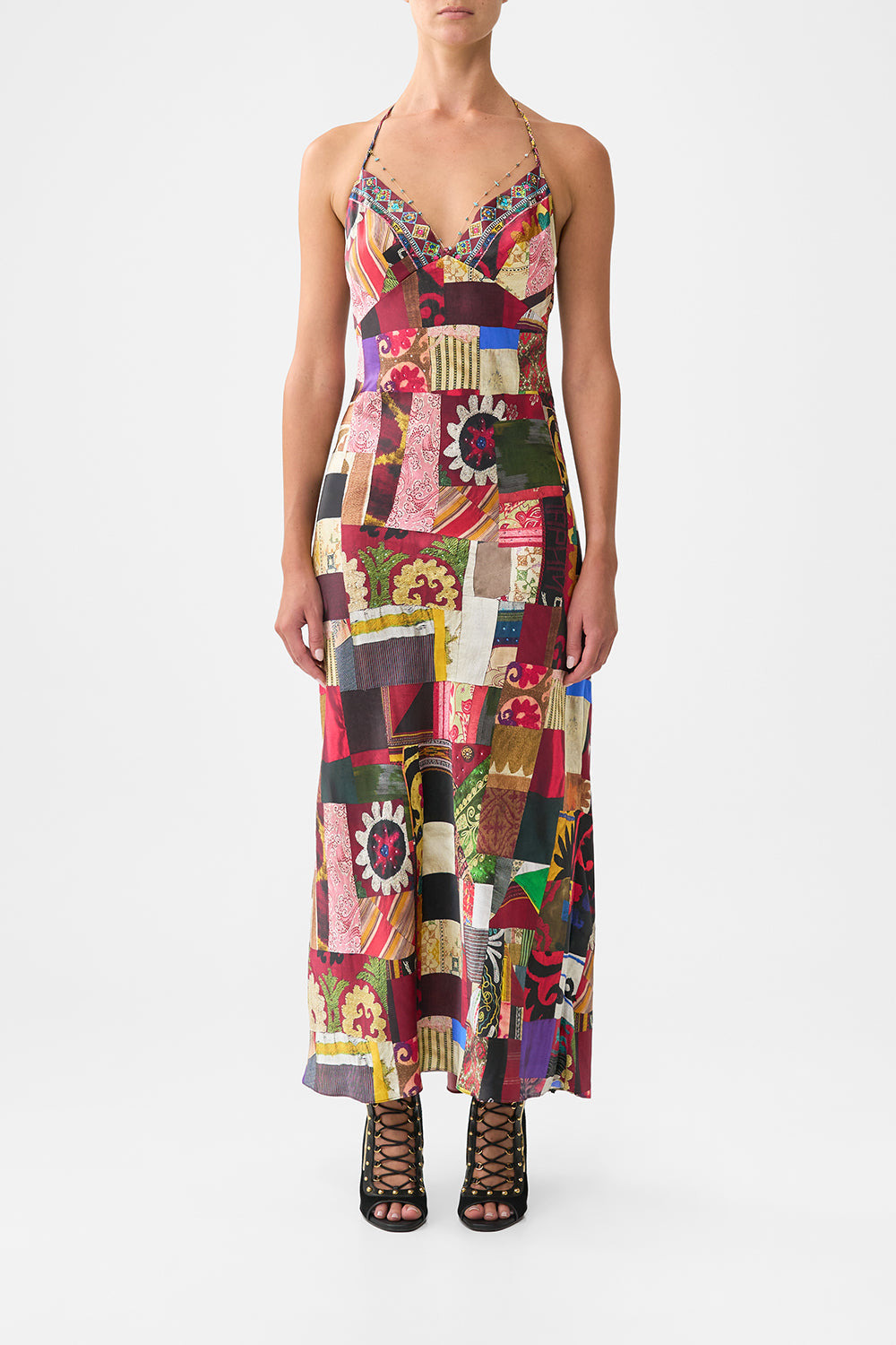 CHAIN DETAIL SLIP DRESS - 2