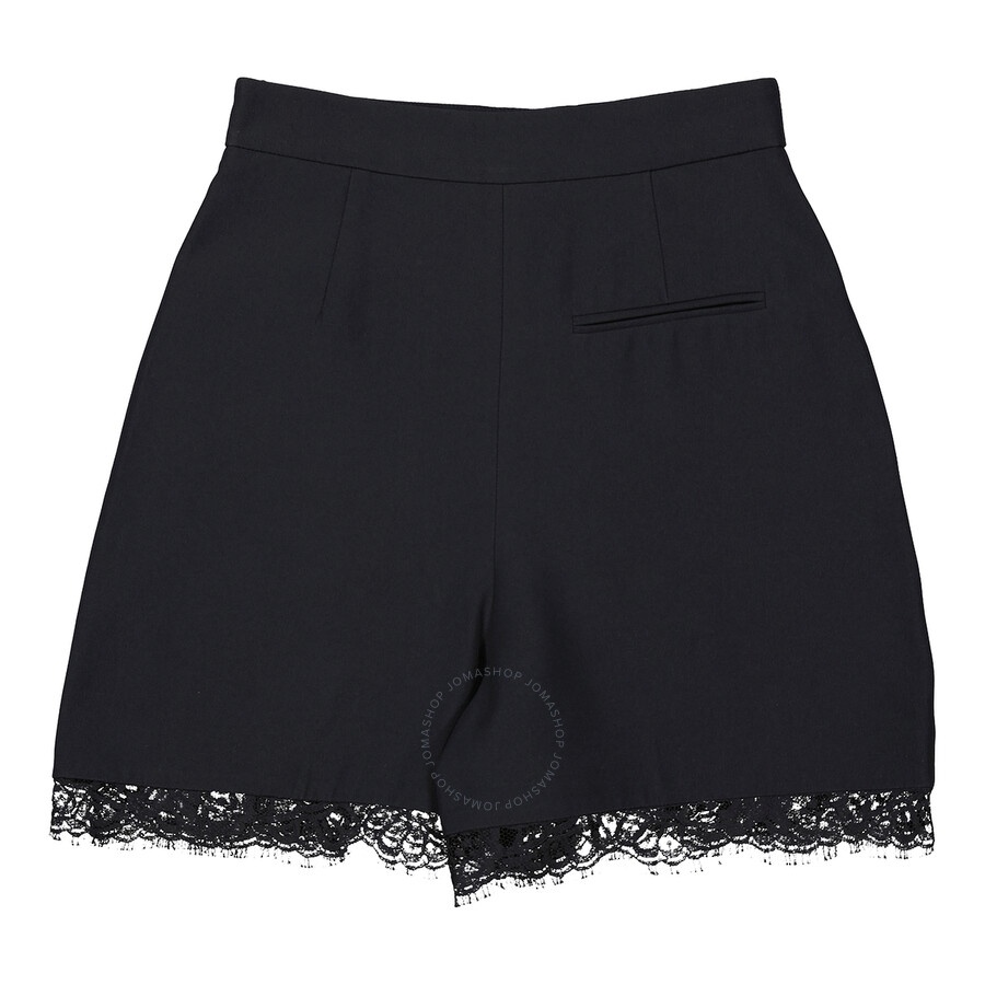 Alexander McQueen Ladies Black Shorts With Lace Inserts - 2