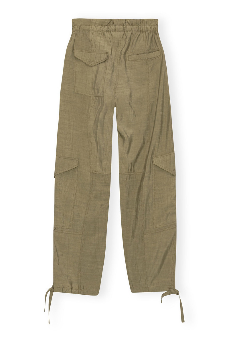 LIGHT SLUB HIGH WAIST POCKET PANTS 5
