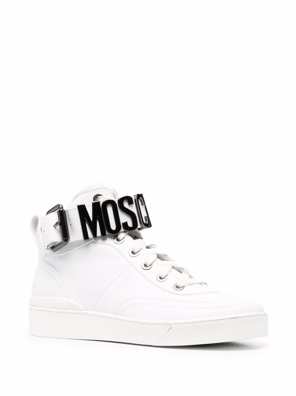 lettering logo high-top sneakers - 2