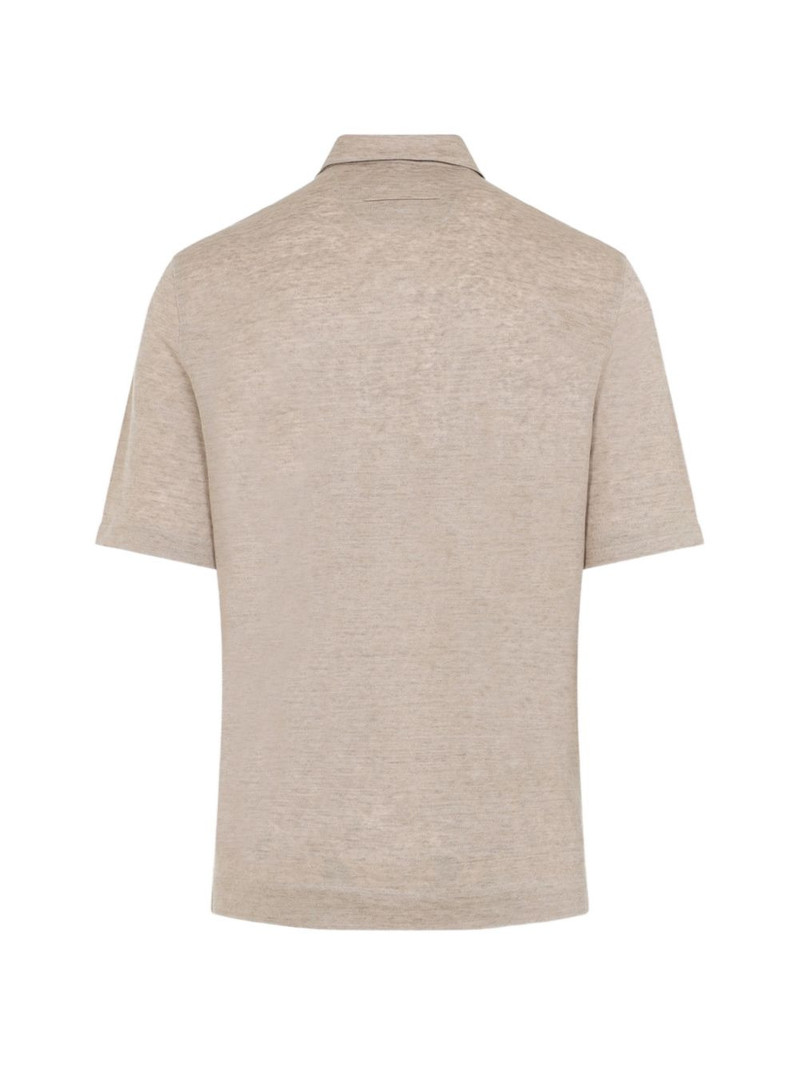 ZEGNA Oasi linen polo shirt outlook