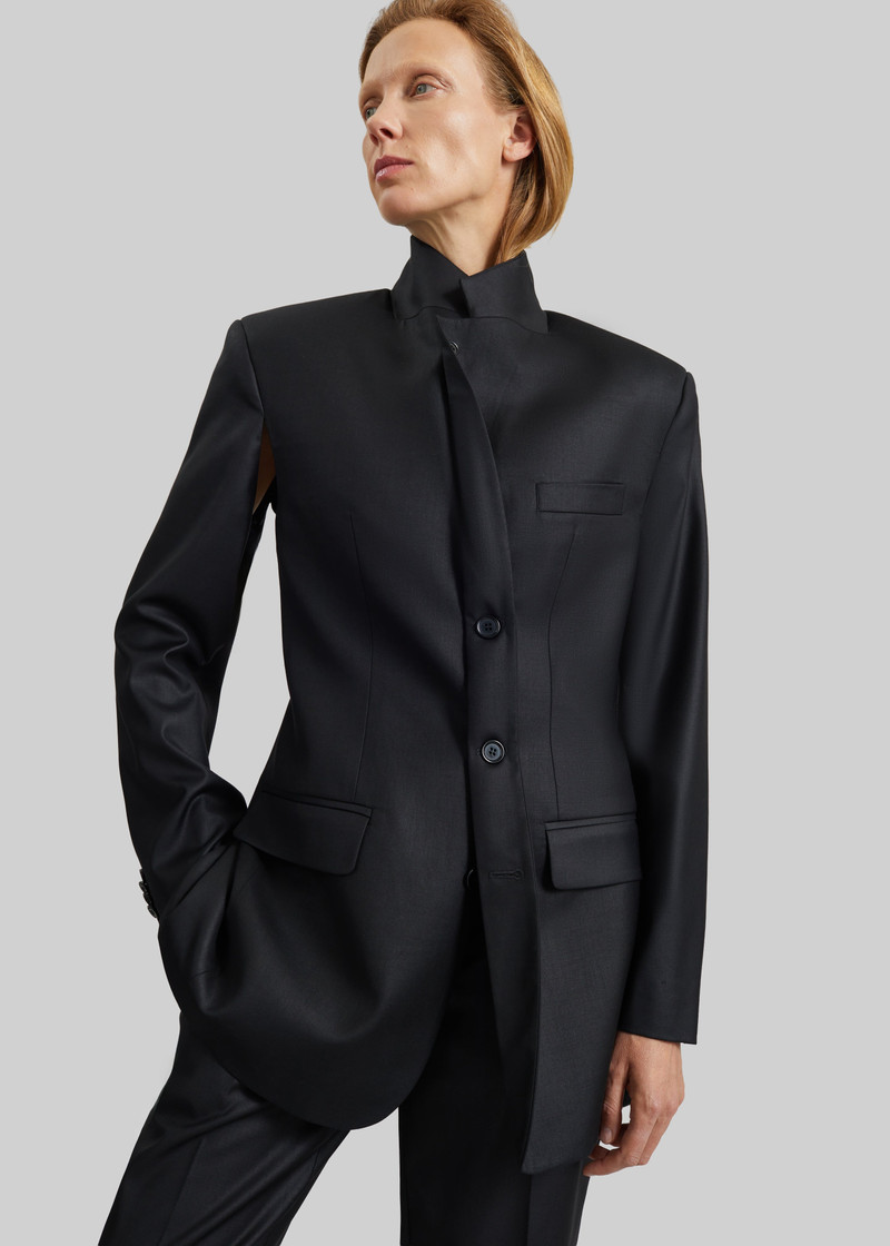 Bettter Folded Blazer With Slits - Black 6