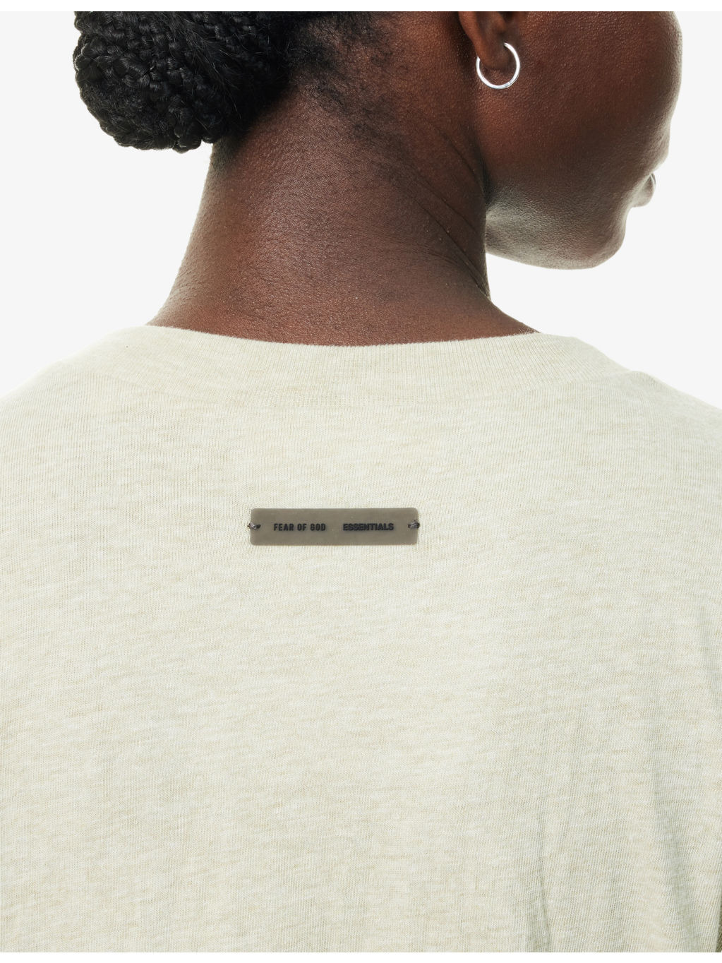 Embossed-Branding Round-Neck Cotton-Blend T-Shirt - 5