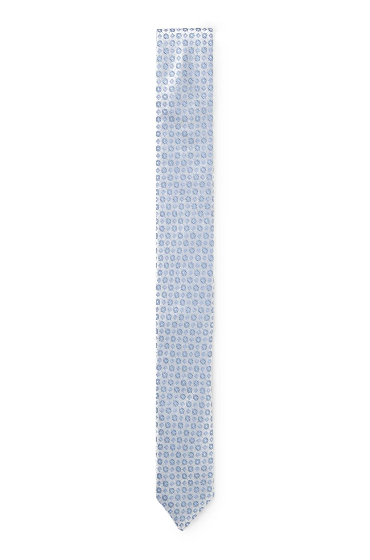 SILK-BLEND TIE WITH JACQUARD PATTERN - 1