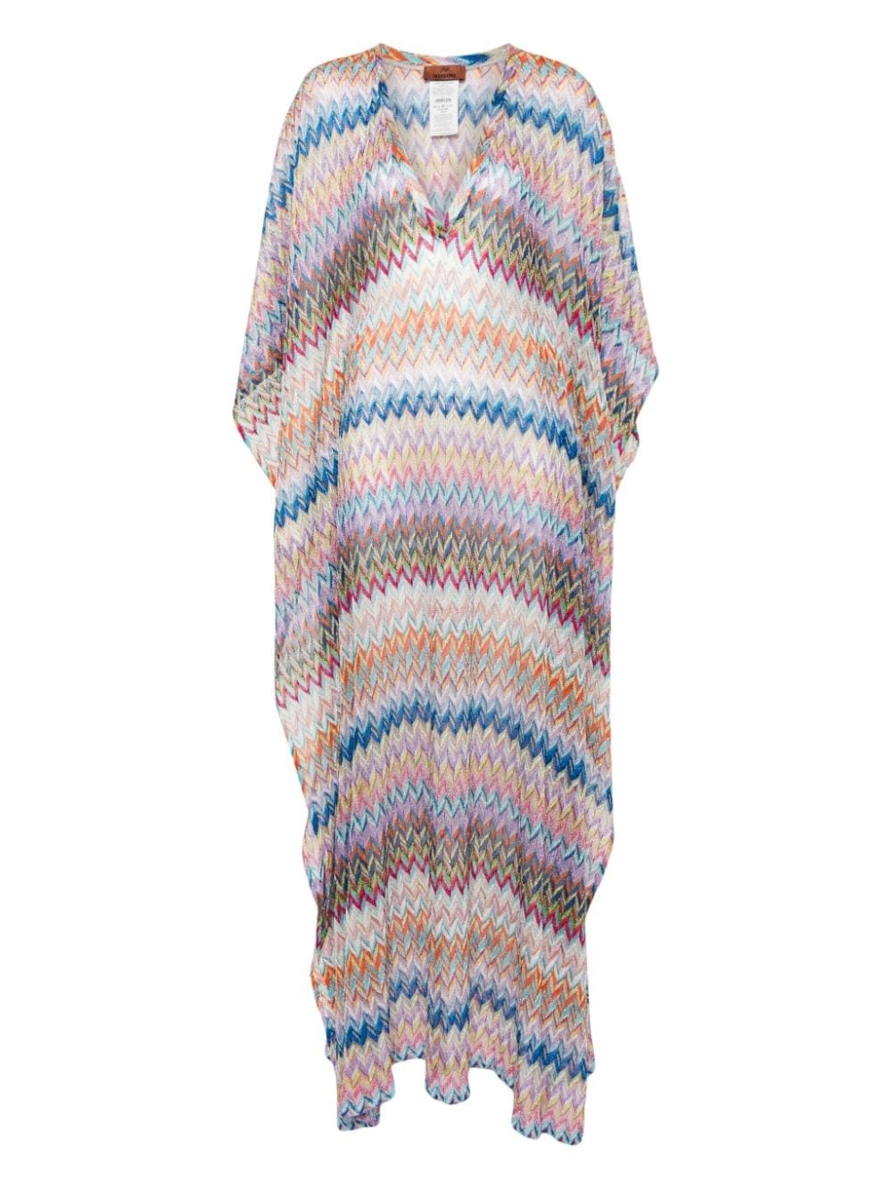 zigzag-woven kaftan beach dress - 1