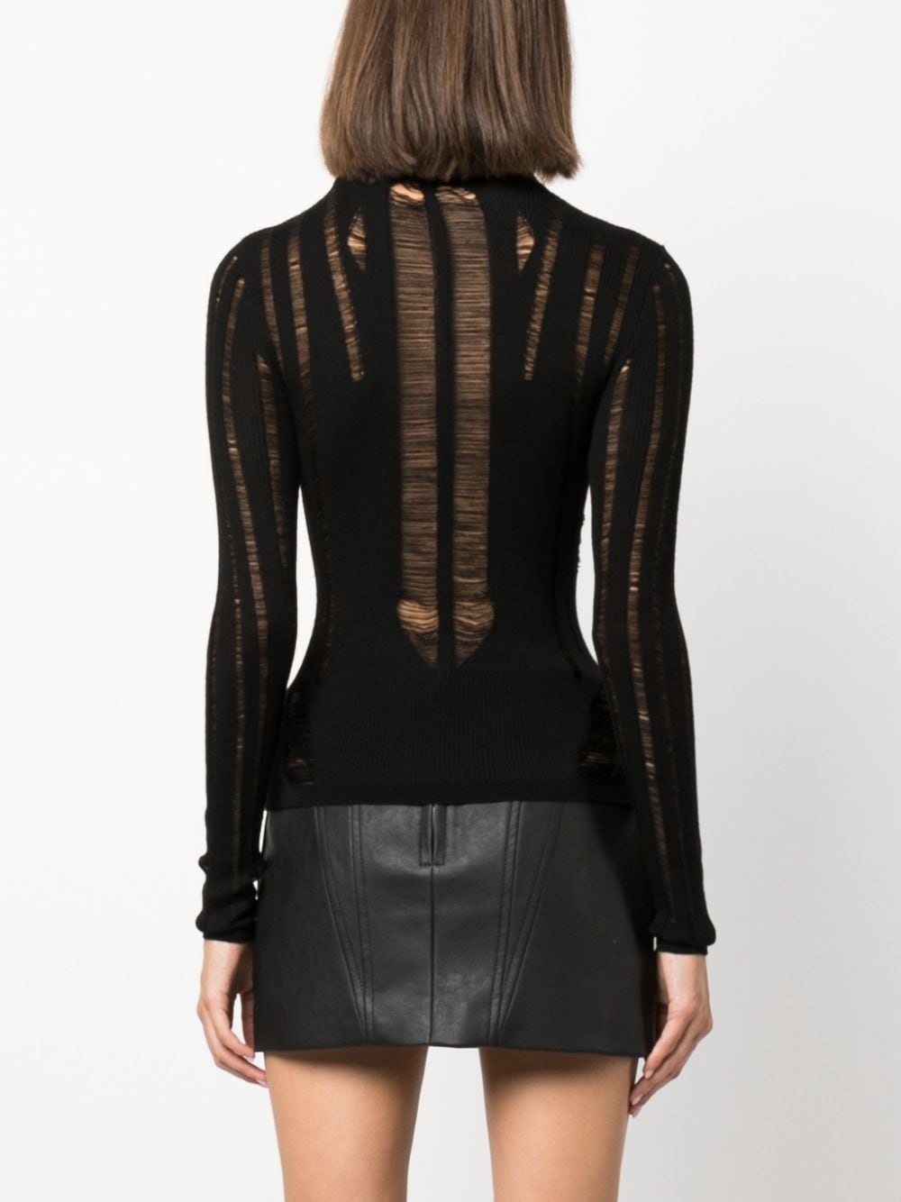 distressed knitted jumper - 4