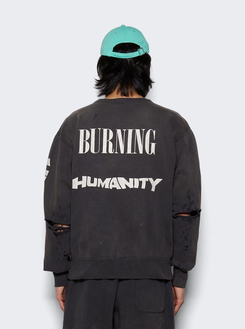Burning Crewneck Sweatshirt Black 5