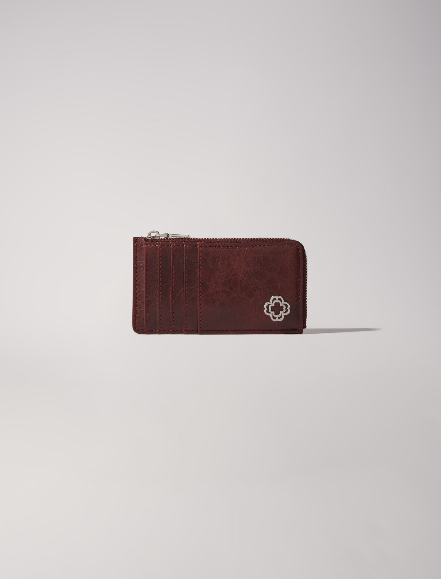 Crackled leather cardholder - 1