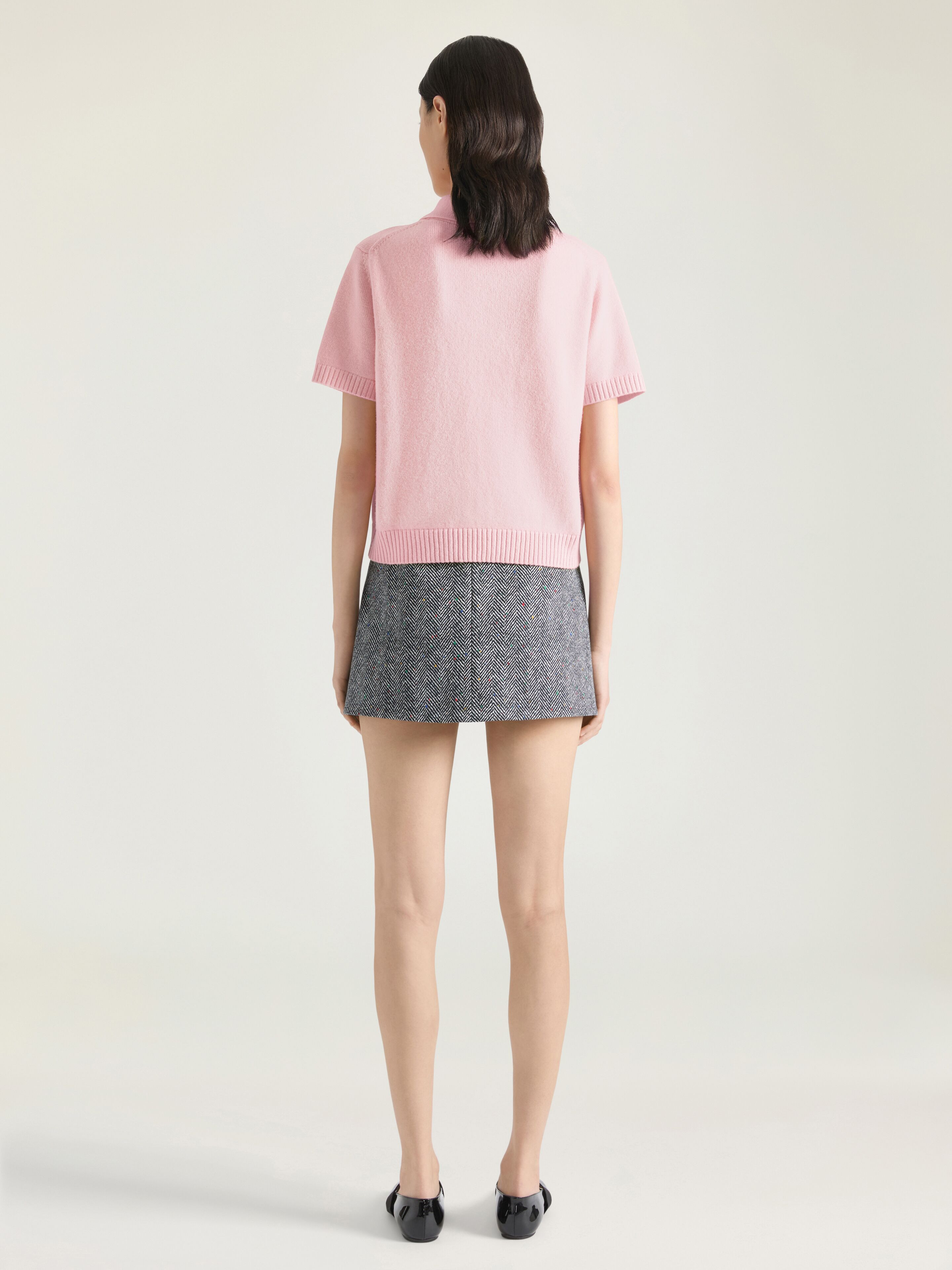 POLO TOP IN WOOL AND CASHMERE - 3