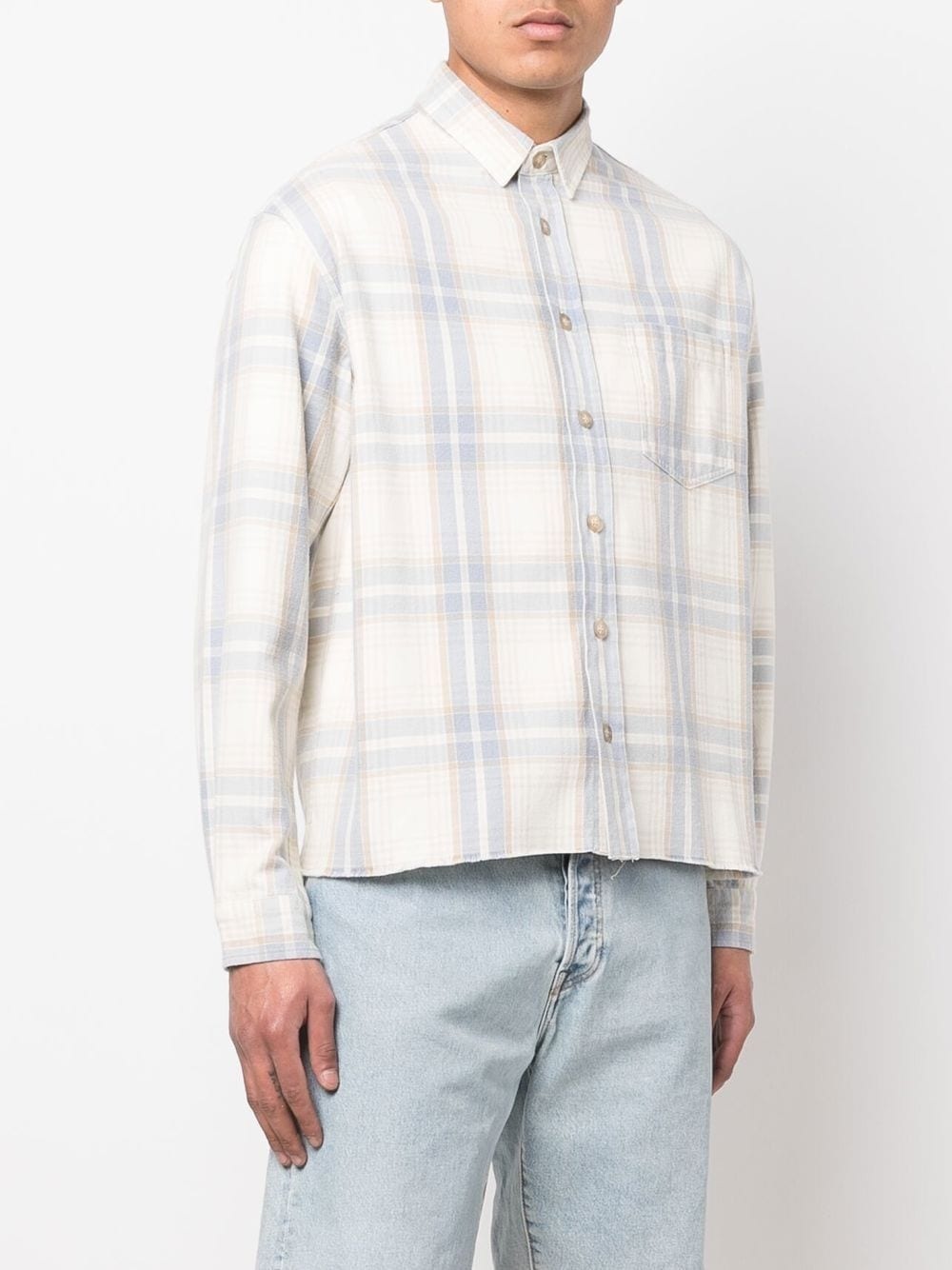 boxy-fit checked shirt - 3