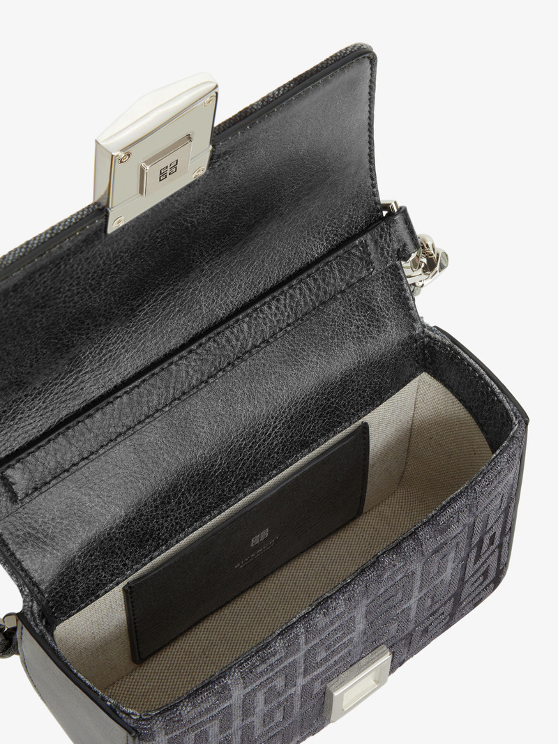 SMALL 4G BAG IN LUREX EMBROIDERY WITH CHAIN 6