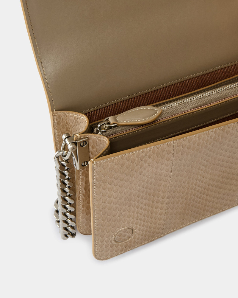 PINKO GALLERIA MINI LOVE BAG CROSSBODY BAG IN SHINY REPTILE SKIN 4