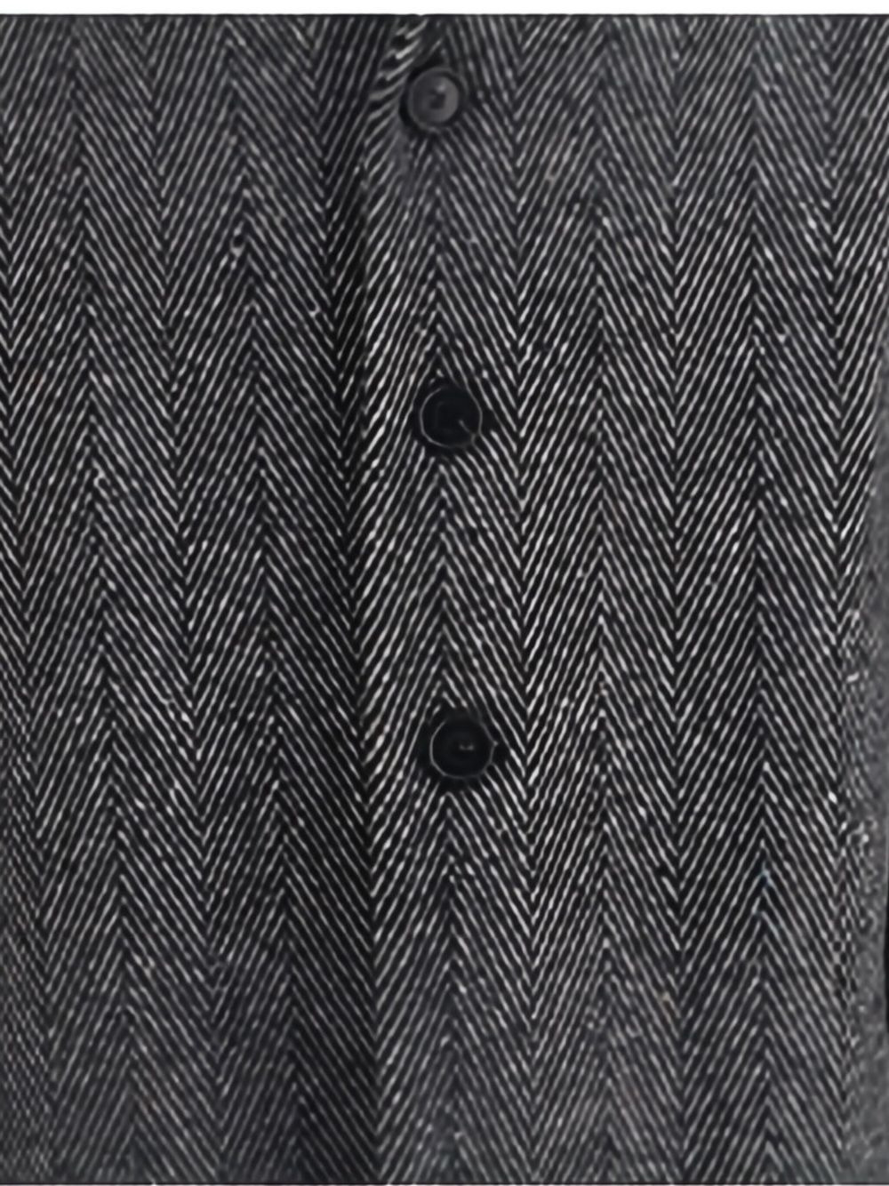 herringbone-pattern notched-lapel coat - 4