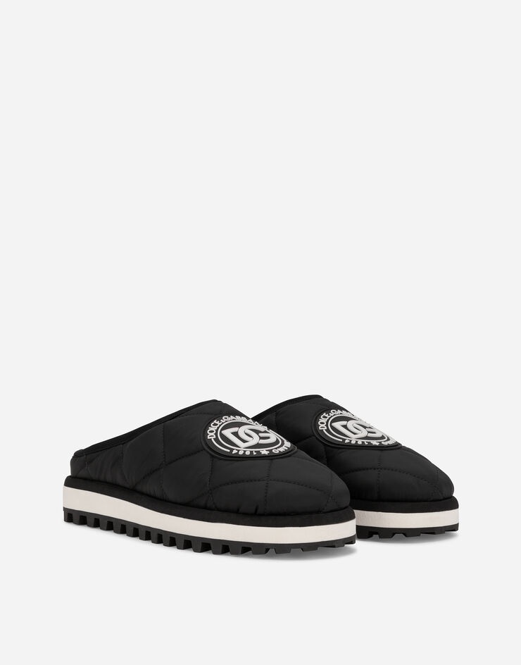 Padded quilted nylon slip-ons - 2