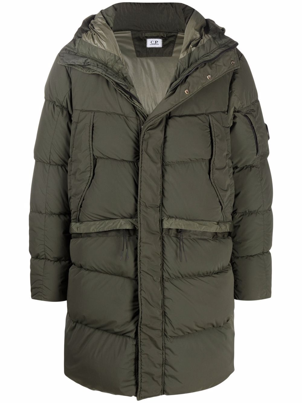 mid-length padded coat - 1