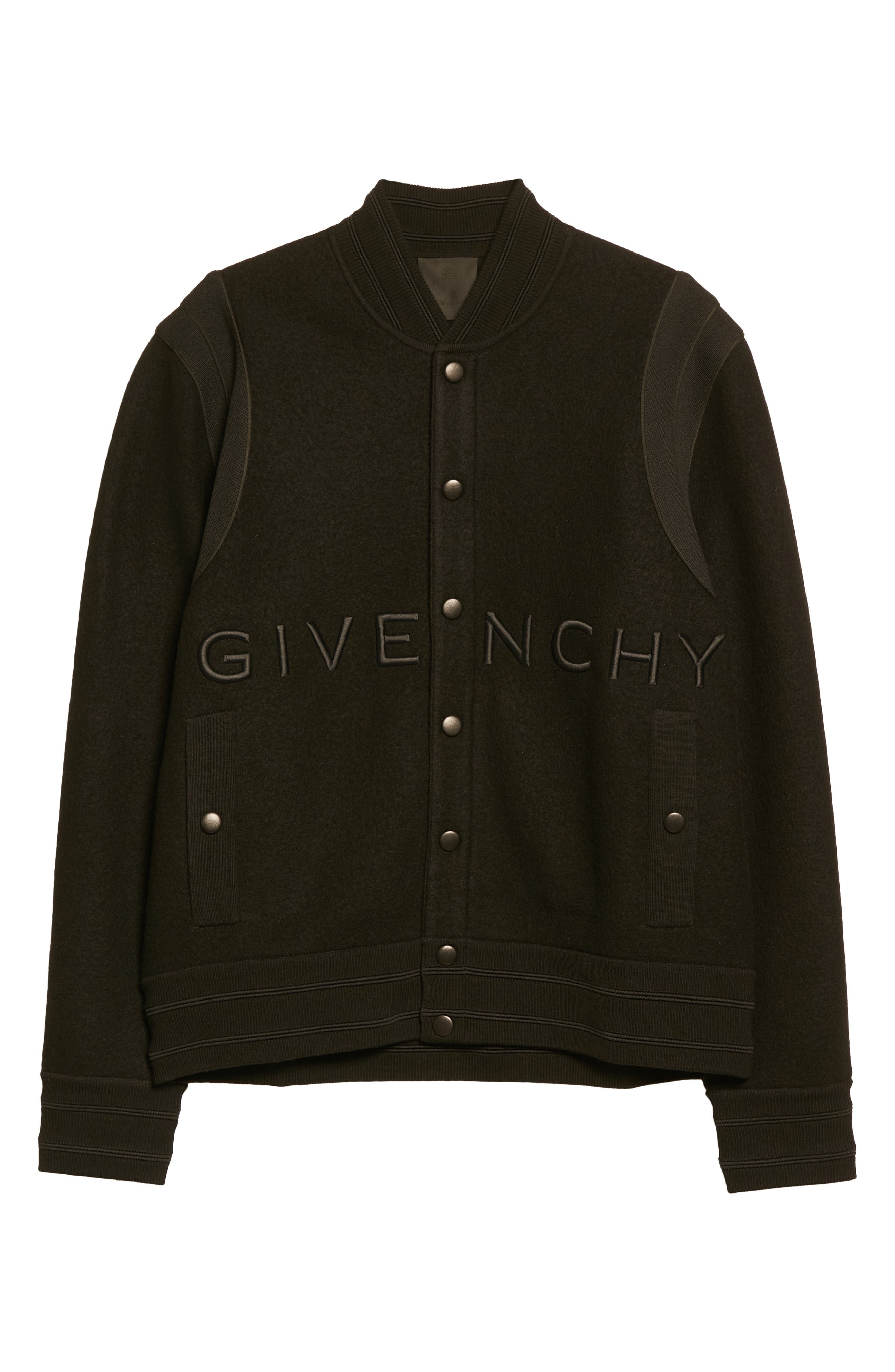 Logo Virgin Wool Bomber Jacket - 7