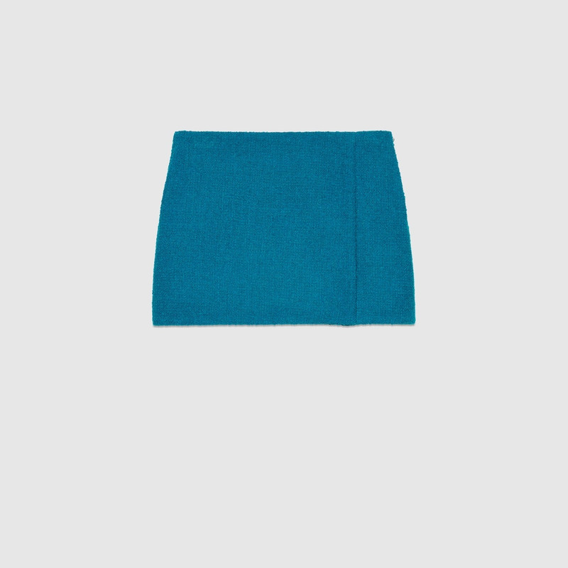 Bouclé wool mini skirt 1