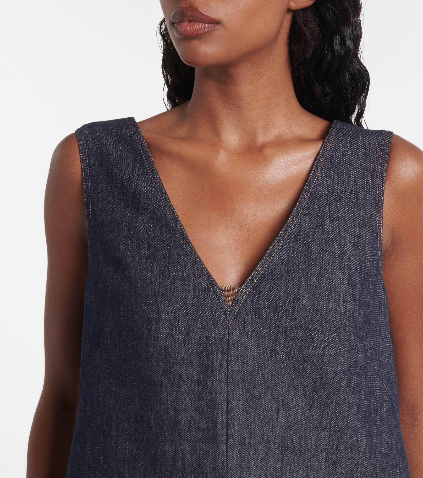 Monili cotton twill minidress - 4