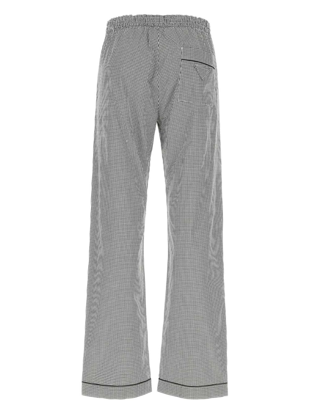 gingham-check trousers - 2