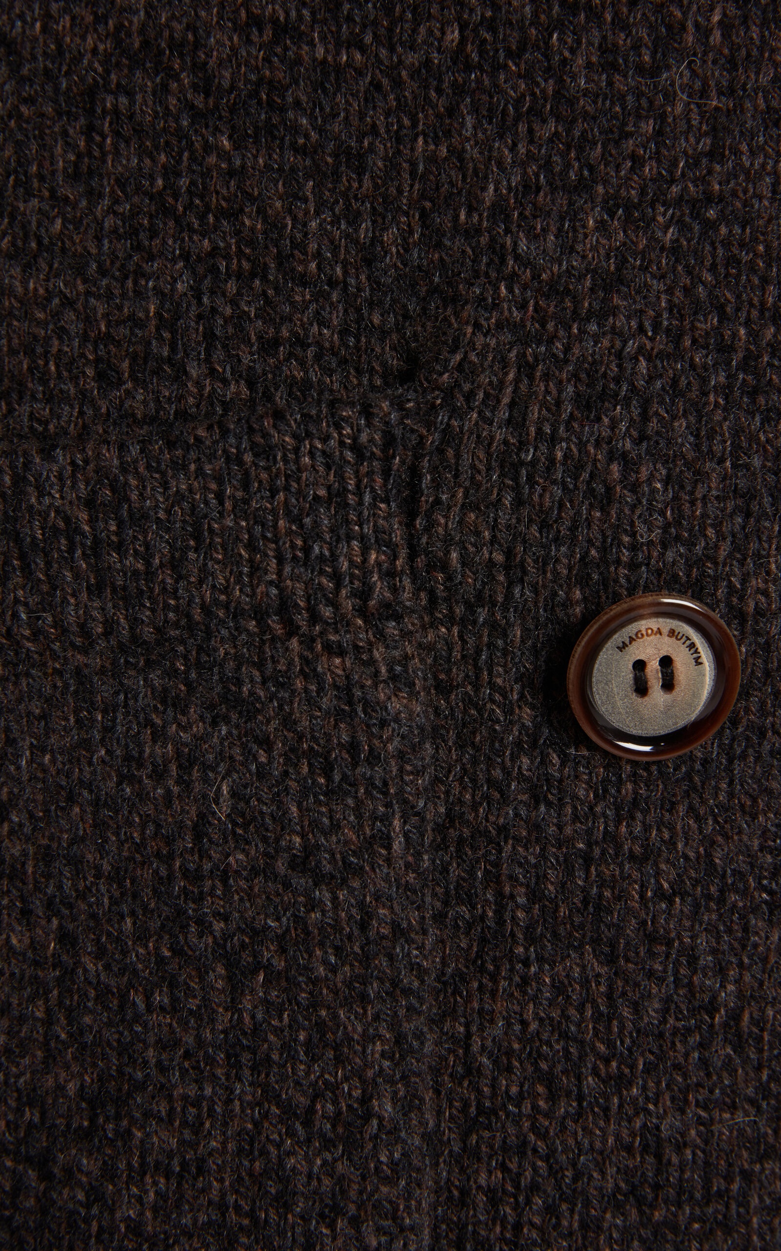 Fur-Trimmed Cashmere Cardigan brown - 4