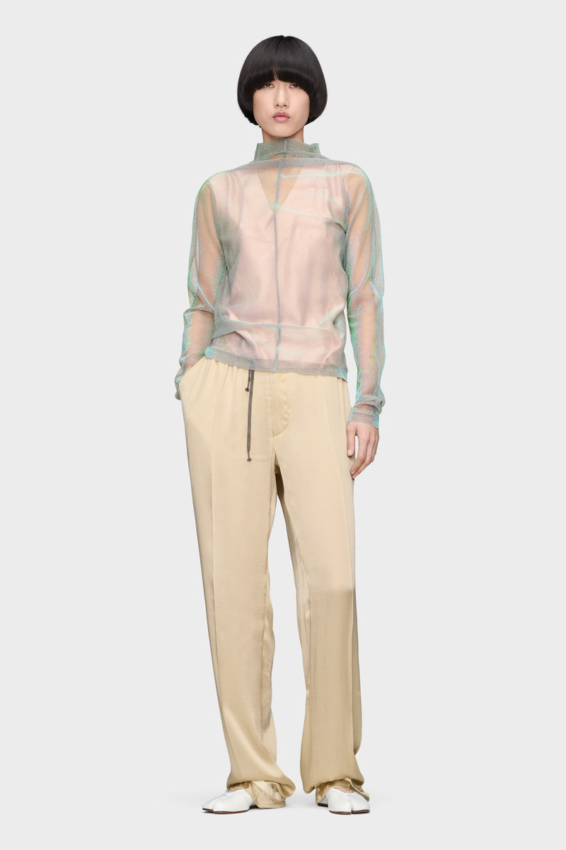 Shimmer Knit Draped Longsleeve 7