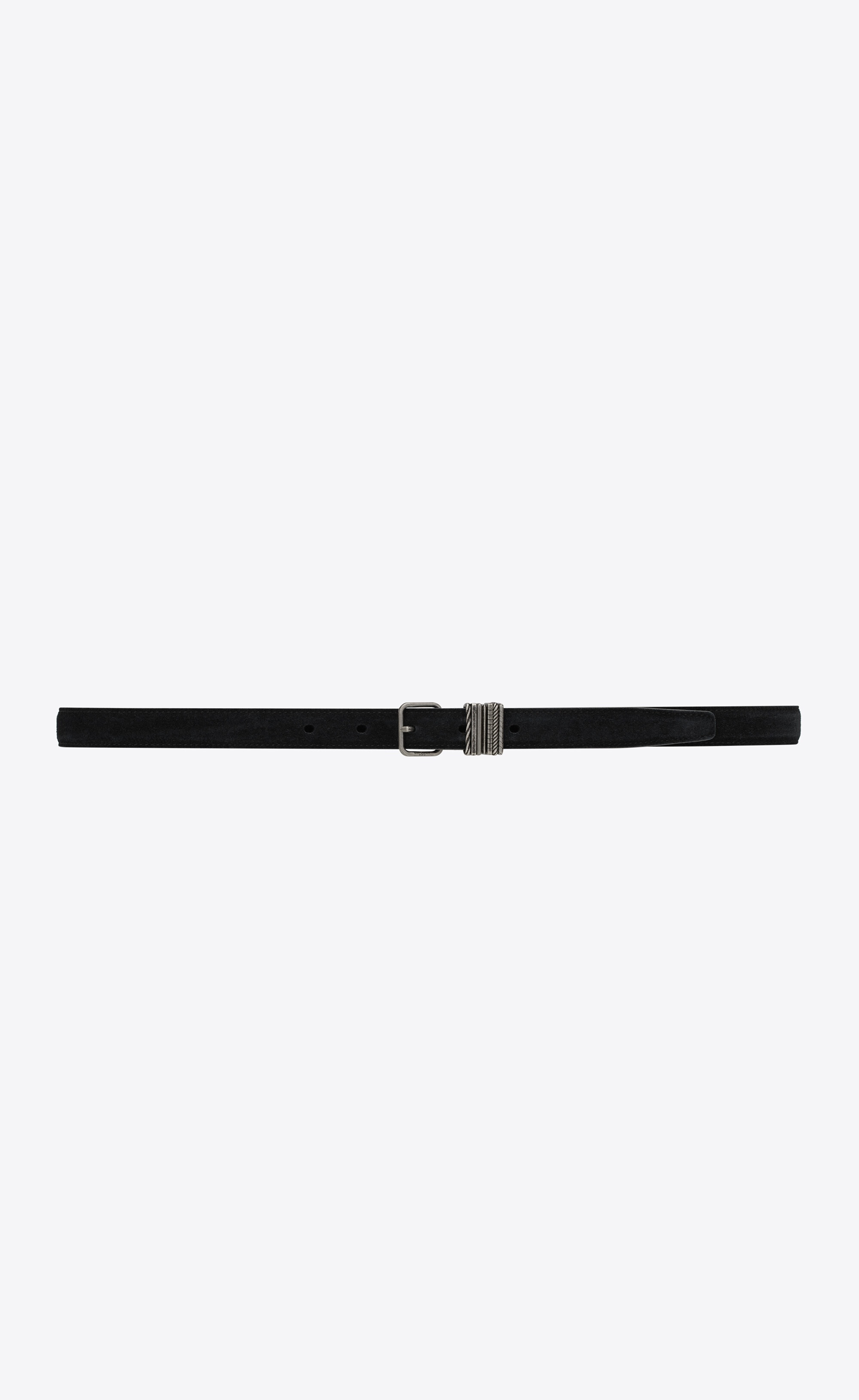 stacked-loop belt in suede - 1