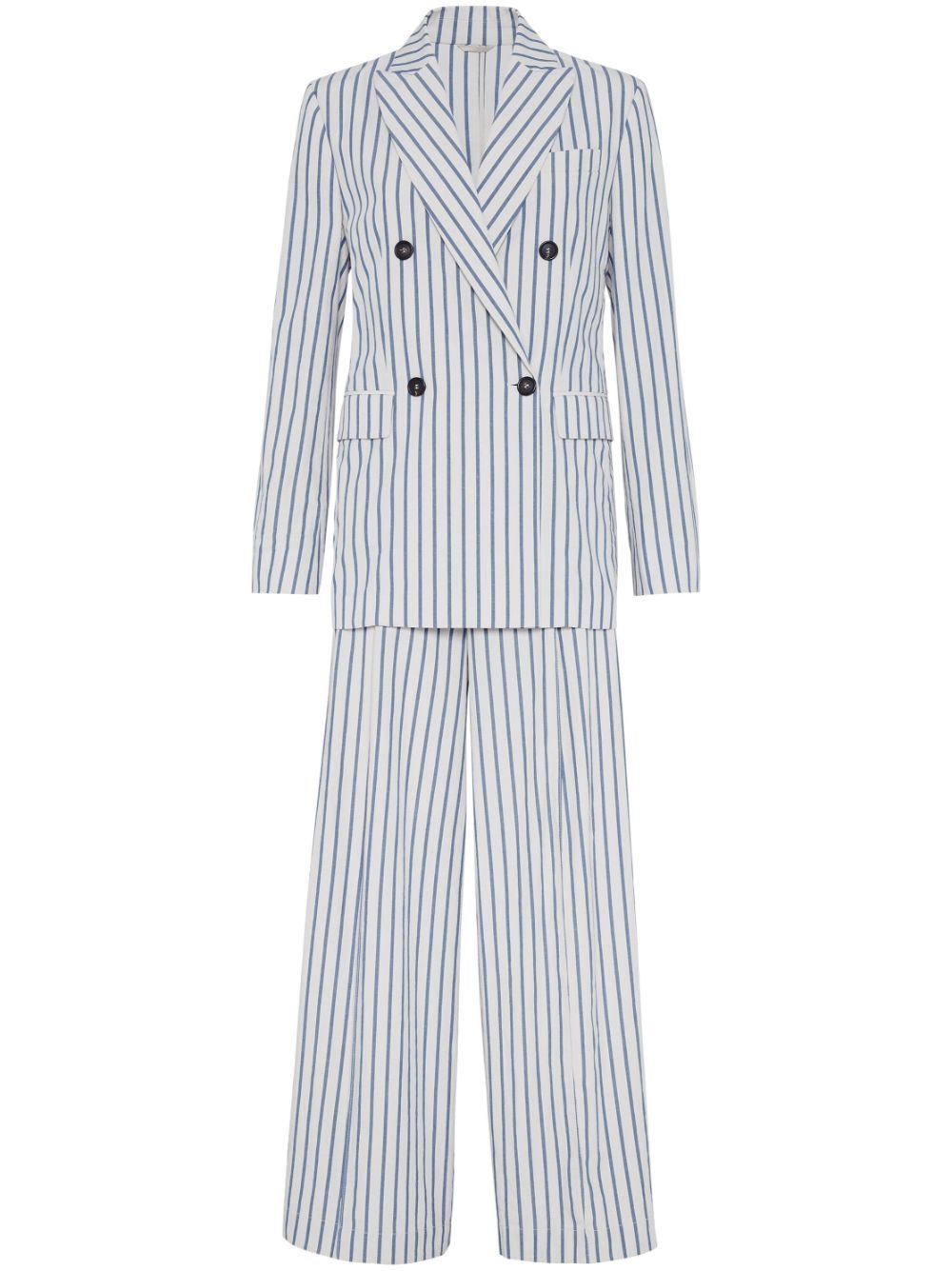 striped cotton suit - 1