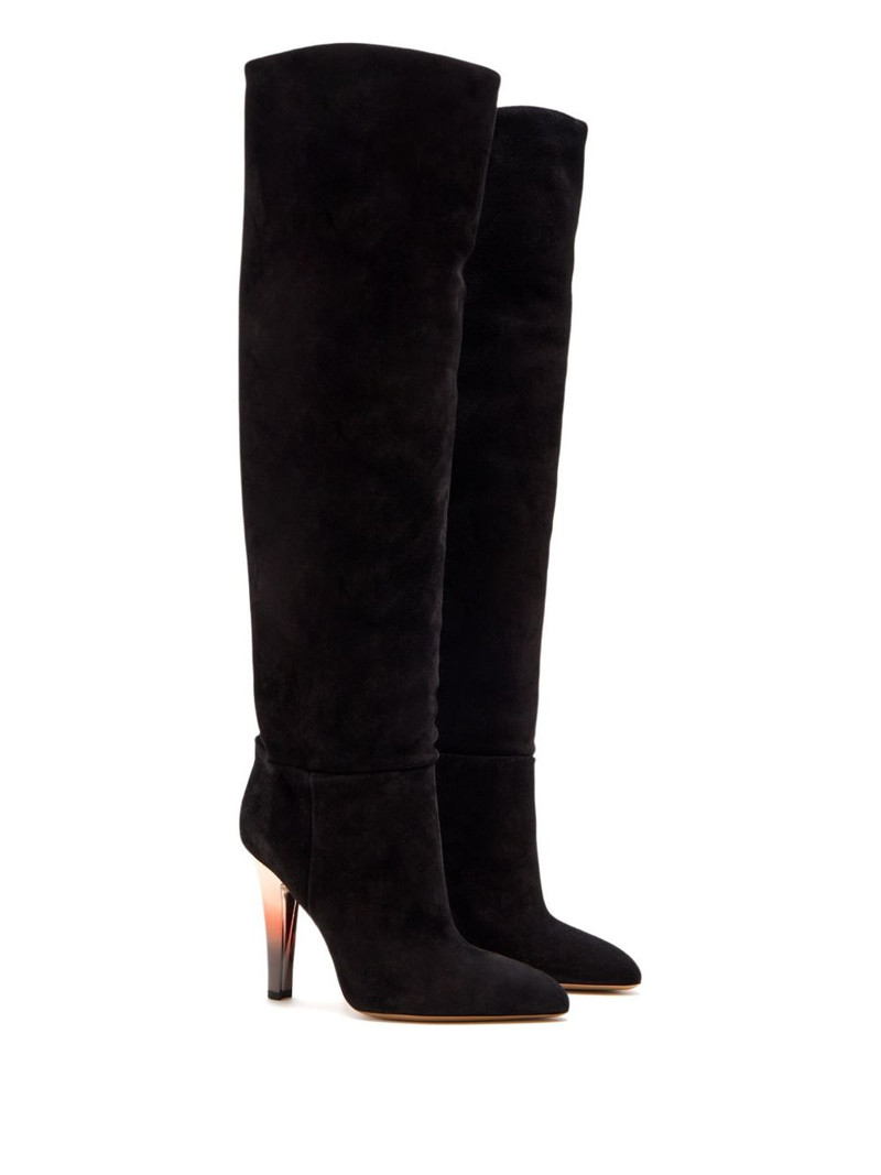 PARIS TEXAS 10mm pointed suede heel boots outlook