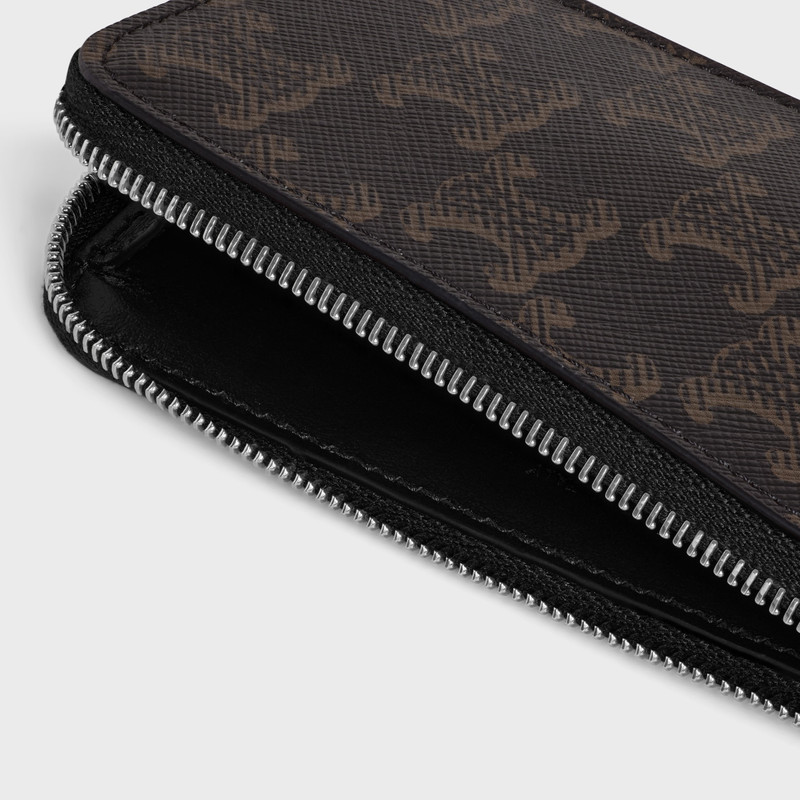 CELINE LONG ZIPPED CARD HOLDER IN TRIOMPHE CANVAS outlook