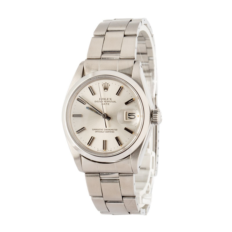 Vintage Rolex Date 1500 Silver Index Dial - 2