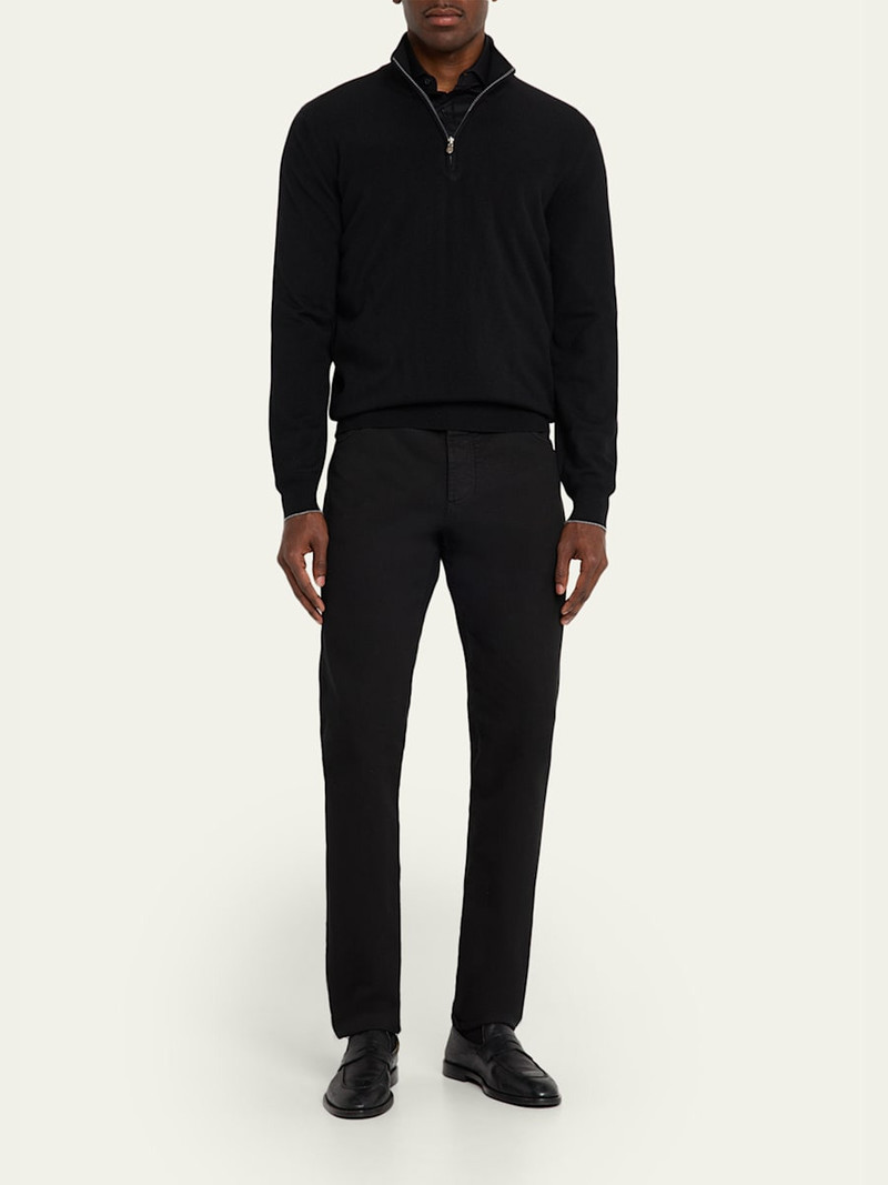 Brunello Cucinelli Men's Cashmere Quarter-Zip Sweater outlook