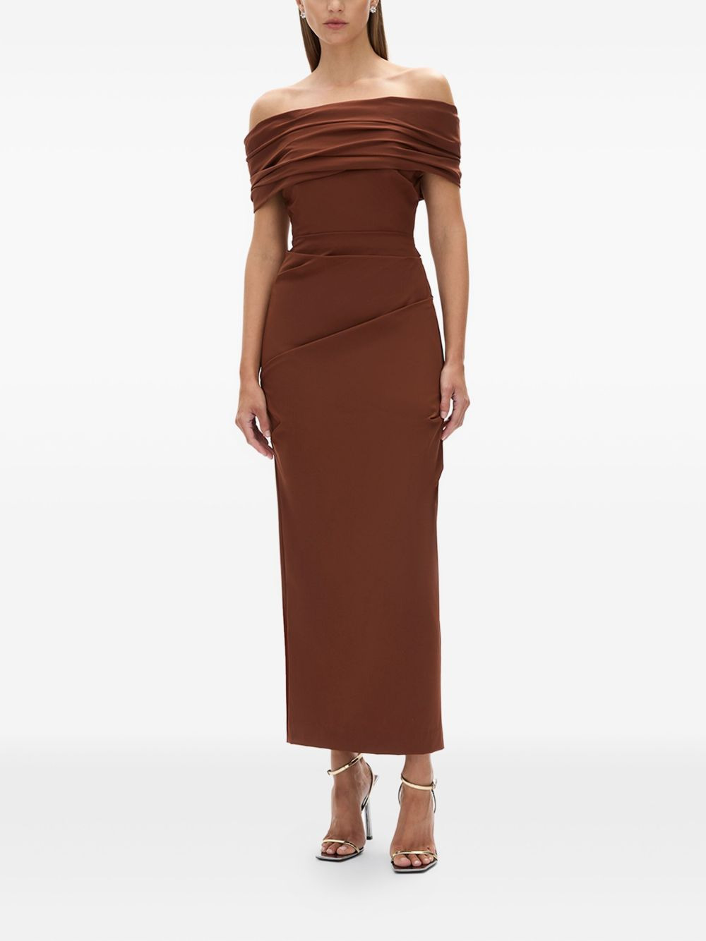 Camille draped off-shoulder maxi dress - 2